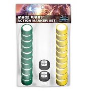 Mage Wars - Action Marker Set 1 (Green & Yellow)
